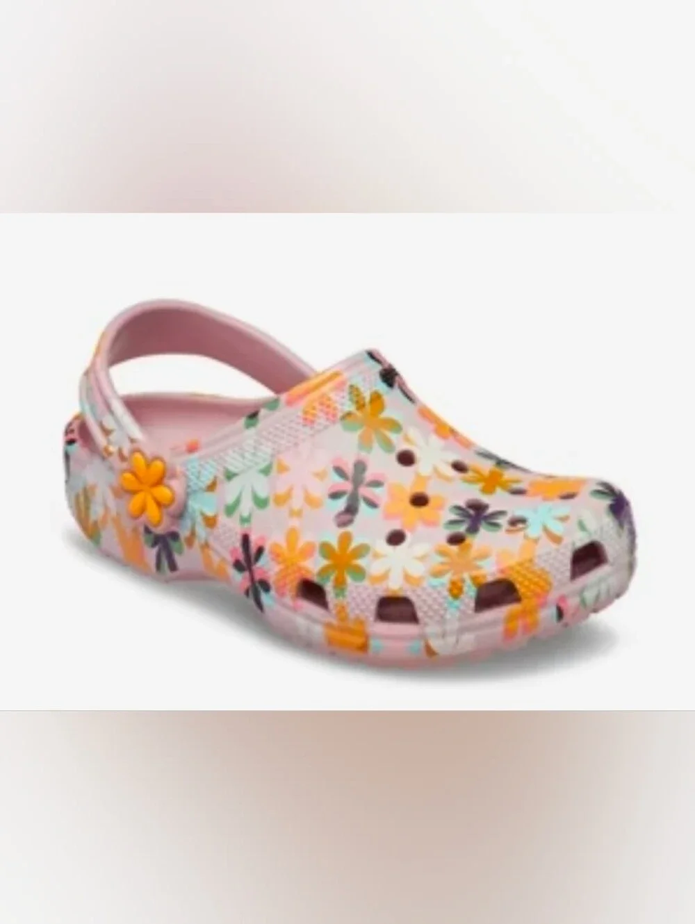 Crocs Classic Retro Summer Floral Clogs for Kids size J4